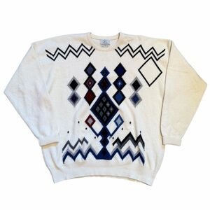 Vintage McCulleys 100% Cashmere Made in Scotland Navajo Print Size 2X